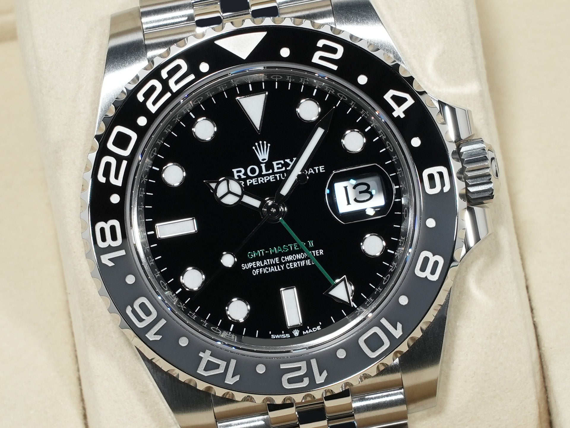 ロレックス GMTマスターII Ref.126710GRNR ステンレススチール ブラック文字盤 ジュビリーブレスレット 未使用 ekjzogd9