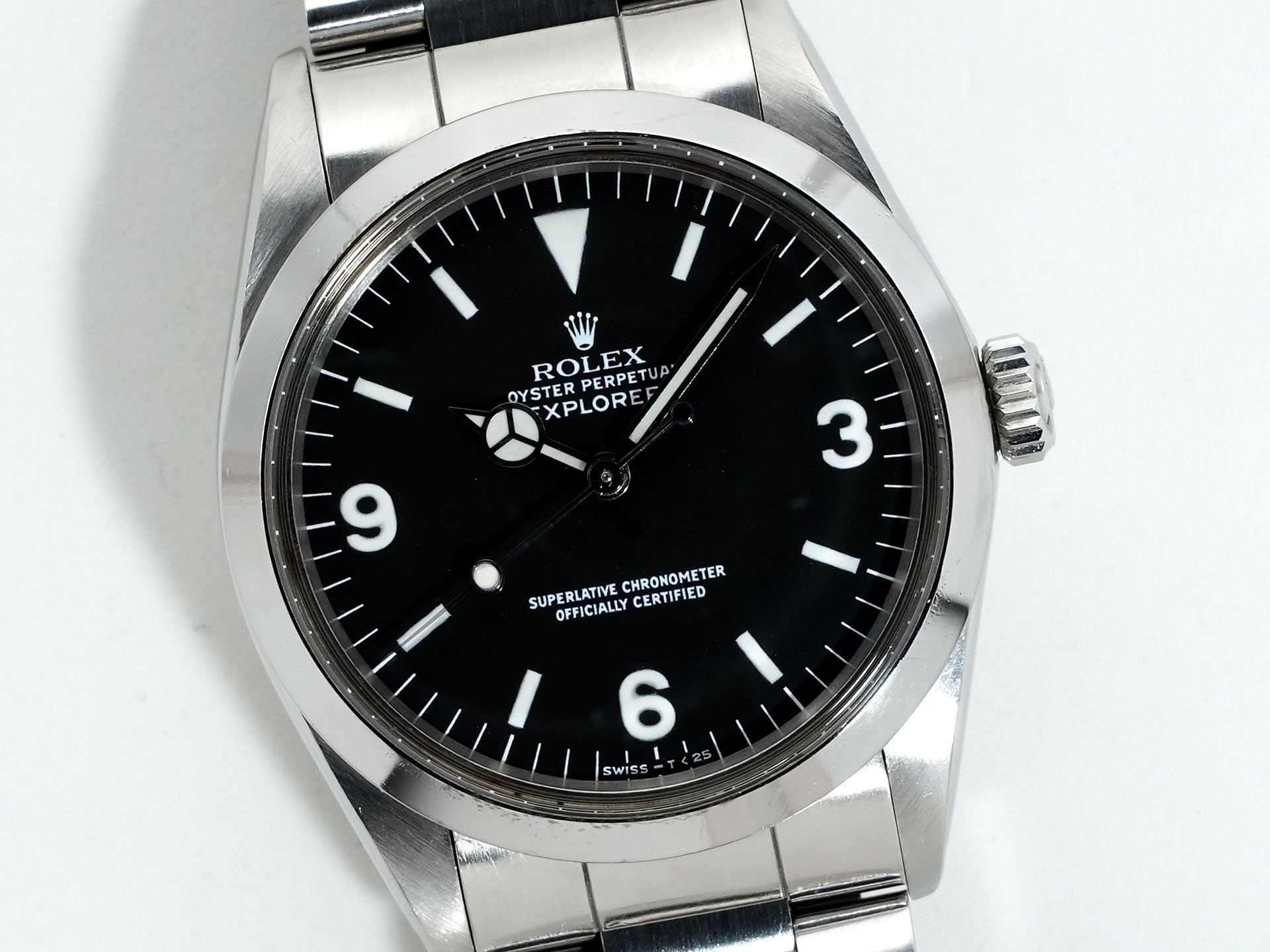 ロレックス エクスプローラーI Ref.1016 ステンレススチール ブラック文字盤 中古 jg73kxn7