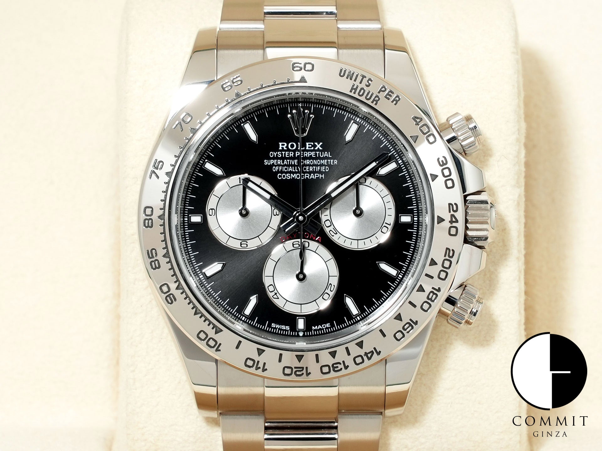 ロレックス デイトナ Ref.126509 ホワイトゴールド ブライトブラックxスチール文字盤 美品 h9emcc9o