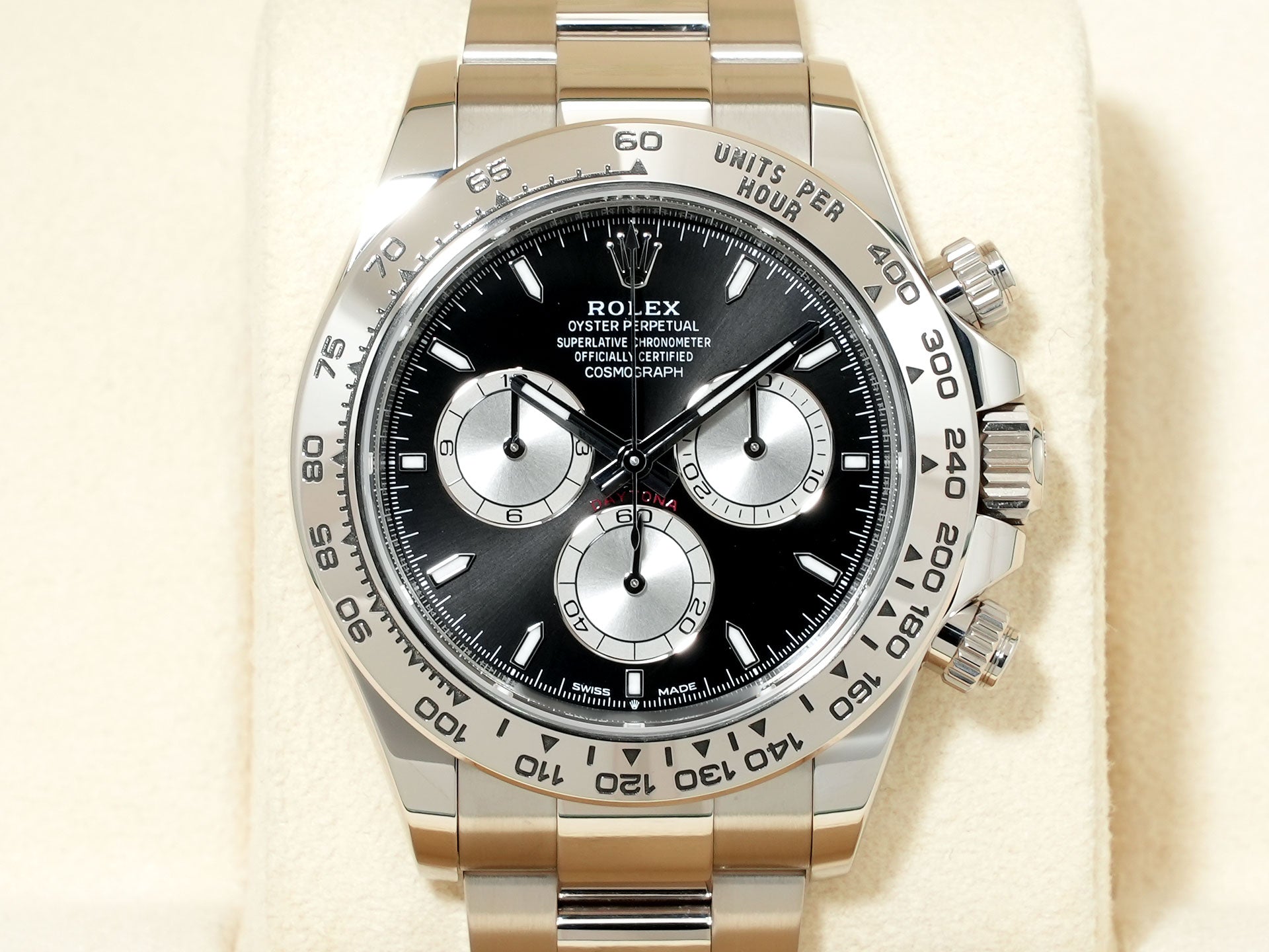 ロレックス デイトナ Ref.126509 ホワイトゴールド ブライトブラックxスチール文字盤 美品 h9emcc9o