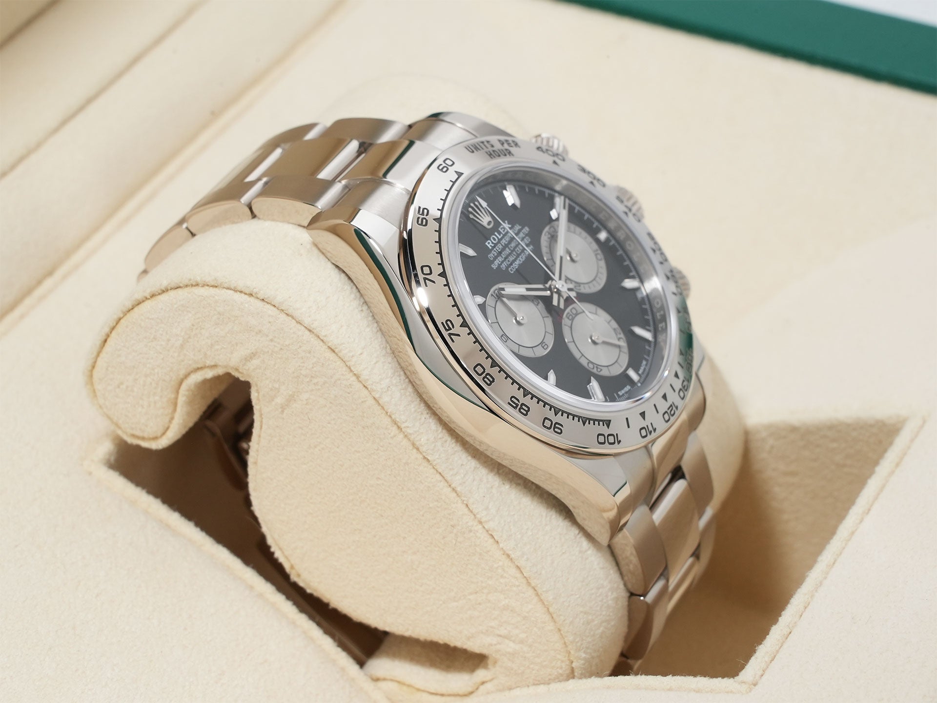 ロレックス デイトナ Ref.126509 ホワイトゴールド ブライトブラックxスチール文字盤 美品 h9emcc9o