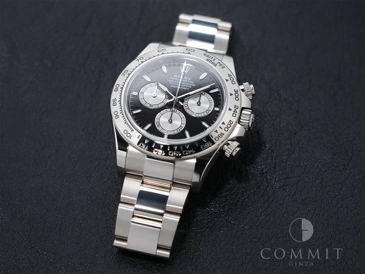 ロレックス デイトナ Ref.126509 ホワイトゴールド ブライトブラックxスチール文字盤 美品 h9emcc9o