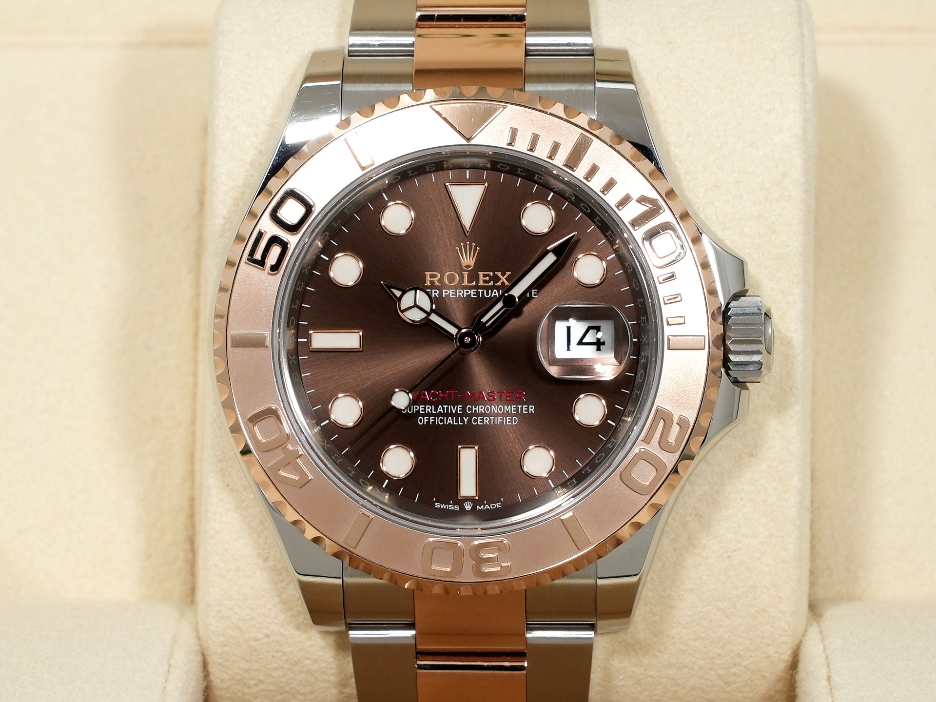 ロレックス ヨットマスター40 Ref.126621 ステンレススチール/エバーローズゴールド チョコレート文字盤 中古 yc75f7pz