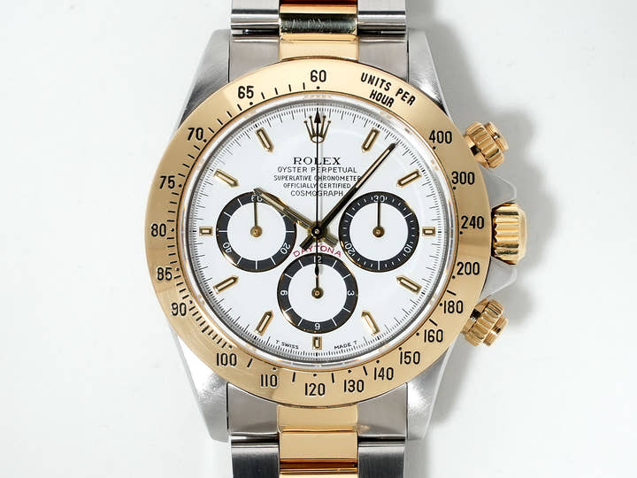 ロレックス デイトナ エルプリメロ Ref.16523 ステンレススチール/イエローゴールド ホワイト文字盤 中古 mb9ebf3n