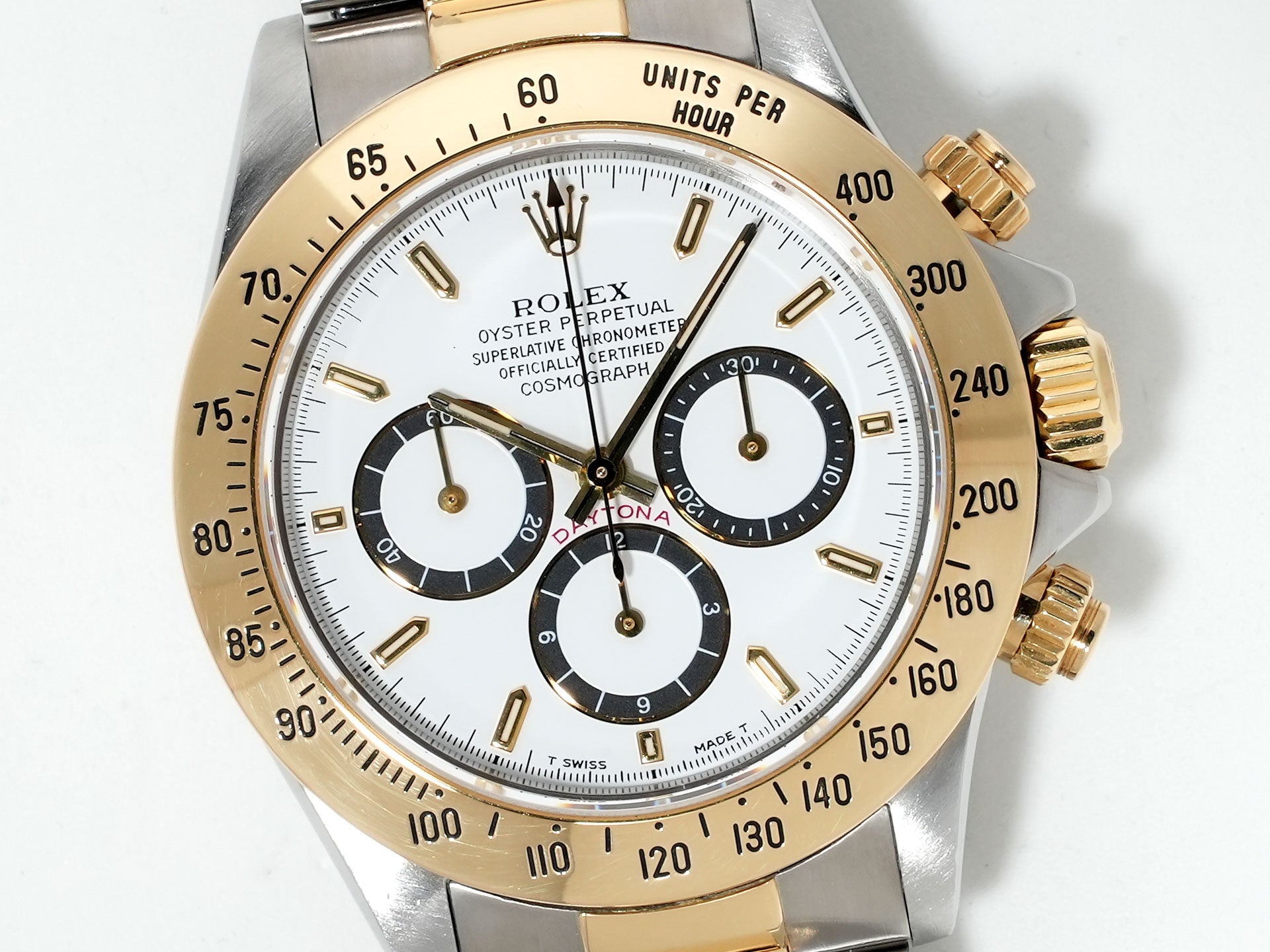 ロレックス デイトナ エルプリメロ Ref.16523 ステンレススチール/イエローゴールド ホワイト文字盤 中古 mb9ebf3n