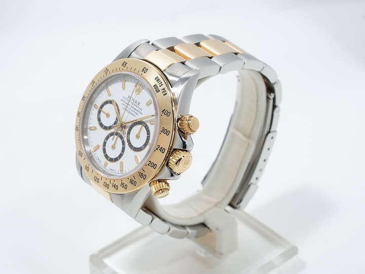 ロレックス デイトナ エルプリメロ Ref.16523 ステンレススチール/イエローゴールド ホワイト文字盤 中古 mb9ebf3n