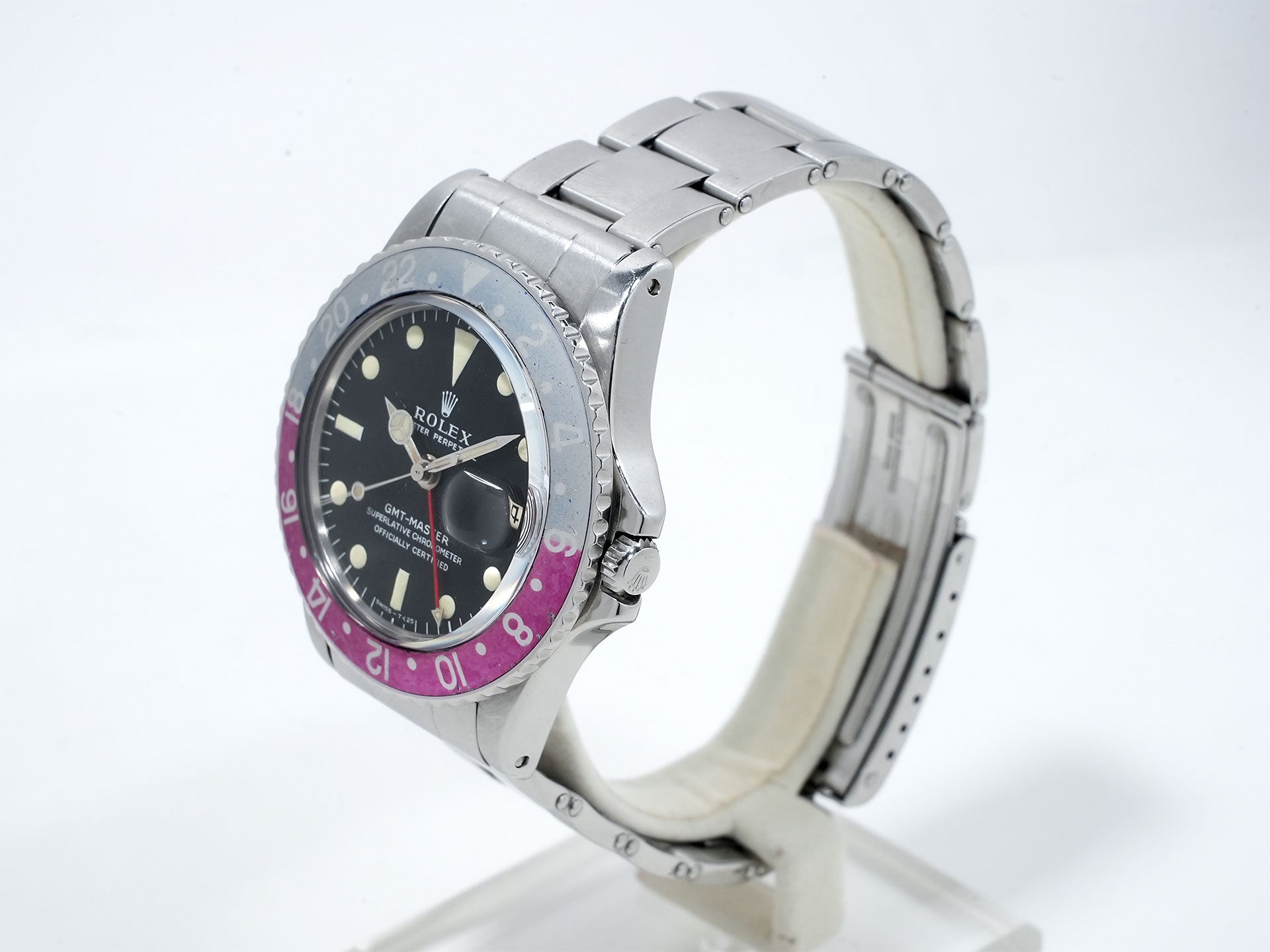 ロレックス GMTマスター Ref.1675 ステンレススチール ブラック文字盤 オイスターブレスレット 中古 nn56qkee