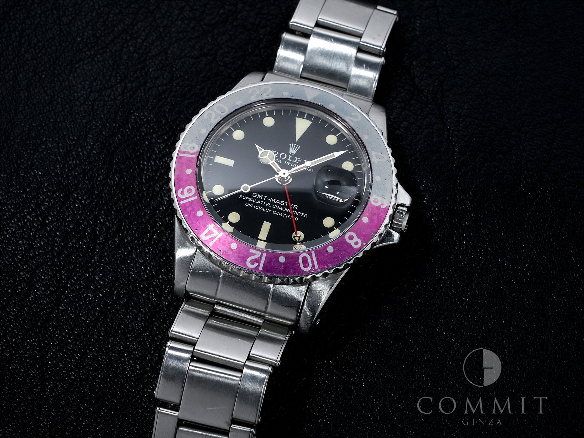 ロレックス GMTマスター Ref.1675 ステンレススチール ブラック文字盤 オイスターブレスレット 中古 nn56qkee