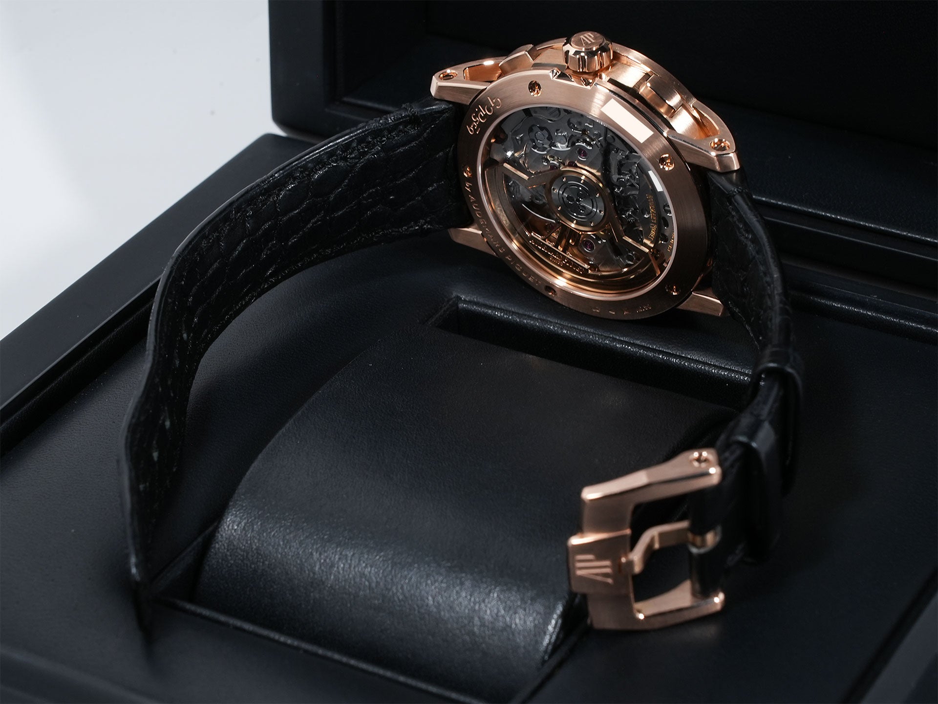 オーデマピゲ CODE 11.59 バイ オーデマ ピゲ クロノグラフ Ref.26393OR.OO.A002CR.01 ピンクゴールド ブラックラッカー文字盤 美品 2kukvnbt