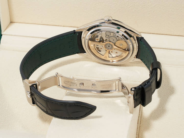 ロレックス 1908 Ref.52509 ホワイトゴールド ブラック文字盤 革ベルト 極美品 favnyakw