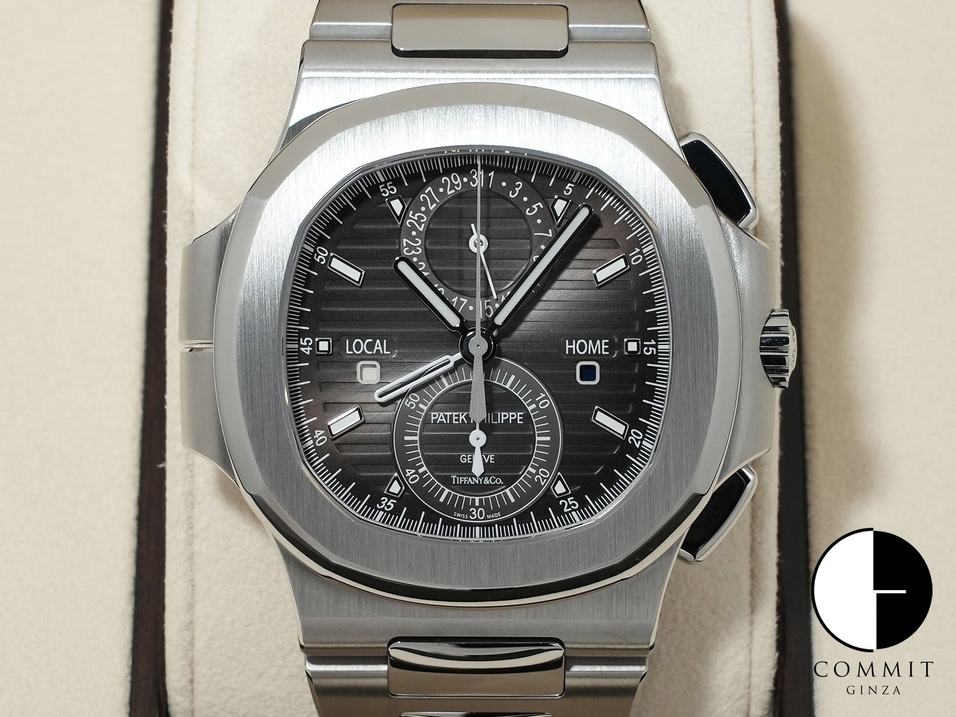 パテックフィリップ ノーチラス トラベルタイム クロノグラフ TIFFANY＆CO. Ref.5990/1A-001 ステンレススチール ブラックグラデーション文字盤 未使用 n96h3tzh