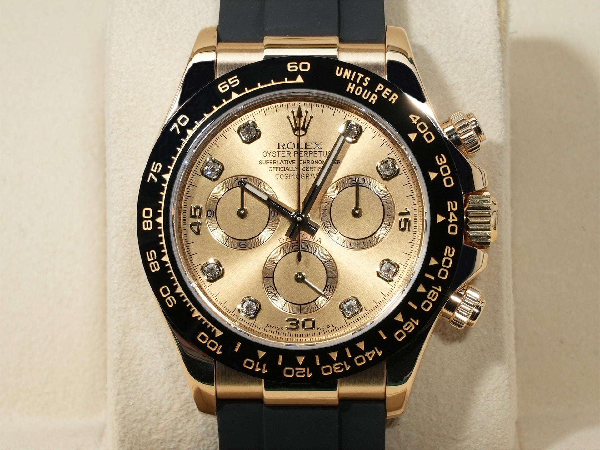 ロレックス デイトナ Ref.116518LNG イエローゴールド シャンパンx8Pダイヤ文字盤 美中古 8g9cu8n4