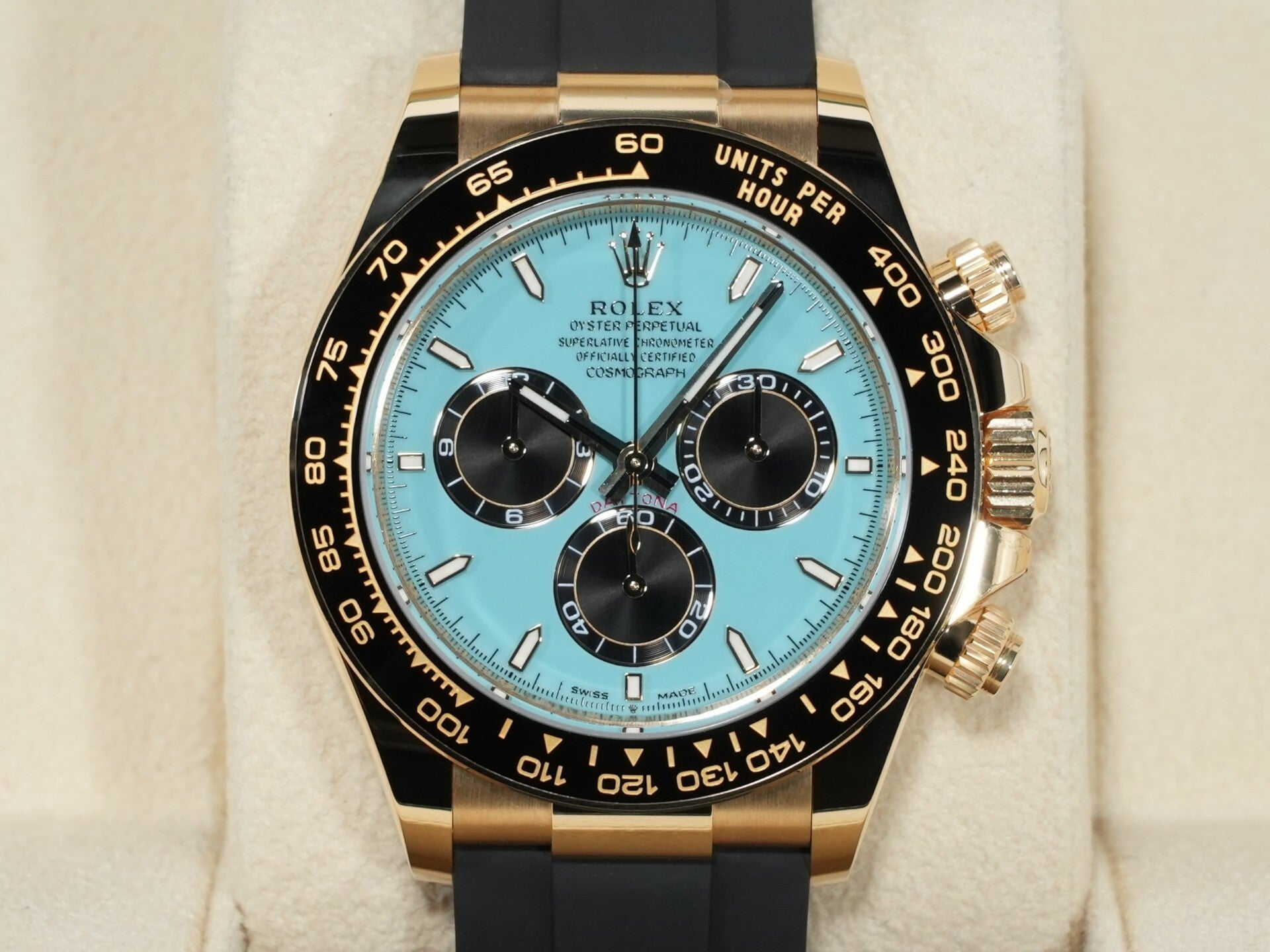 ロレックス デイトナ Ref.126518LN イエローゴールド ターコイズブルー文字盤 未使用 mu9it6bz