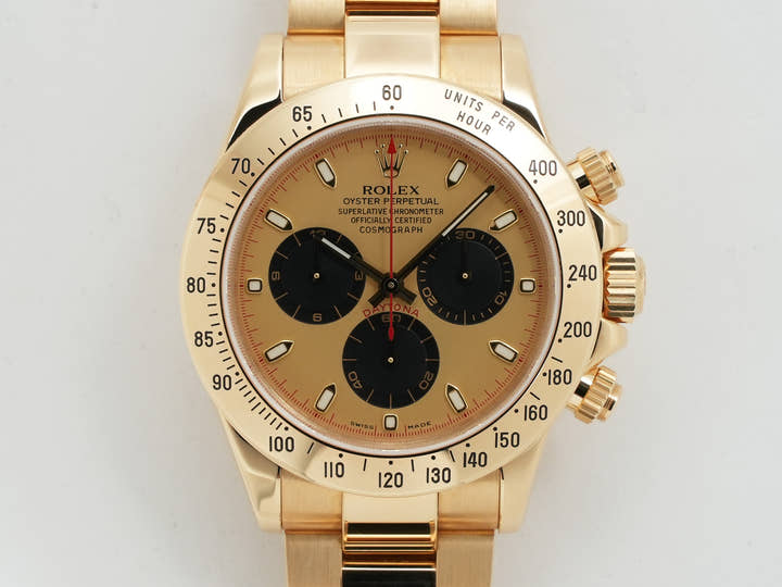 ロレックス デイトナ Ref.116528 イエローゴールド シャンパンxブラック文字盤 美中古 ndjbhqcw