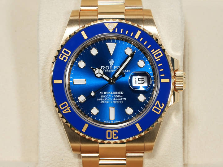 ロレックス サブマリーナー デイト Ref.126618LB イエローゴールド ブルー文字盤 中古 4xyc5bkp