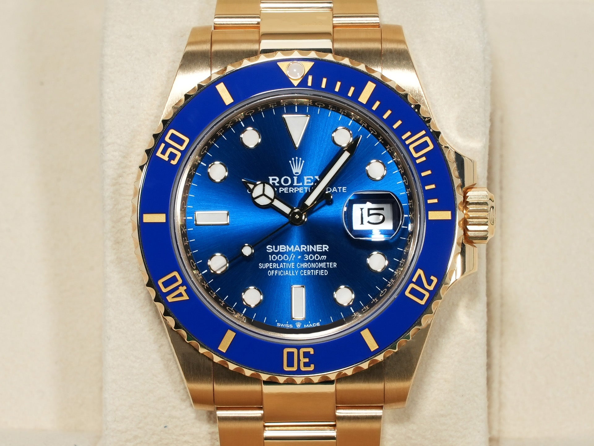 ロレックス サブマリーナー デイト Ref.126618LB イエローゴールド ブルー文字盤 中古 4xyc5bkp