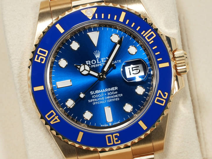 ロレックス サブマリーナー デイト Ref.126618LB イエローゴールド ブルー文字盤 中古 4xyc5bkp