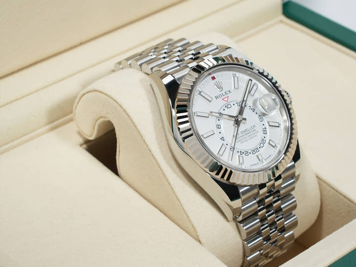 ロレックス スカイドゥエラー Ref.336934 ステンレススチール/ホワイトゴールド ホワイト文字盤 ジュビリーブレスレット 美品 ztkaigzu