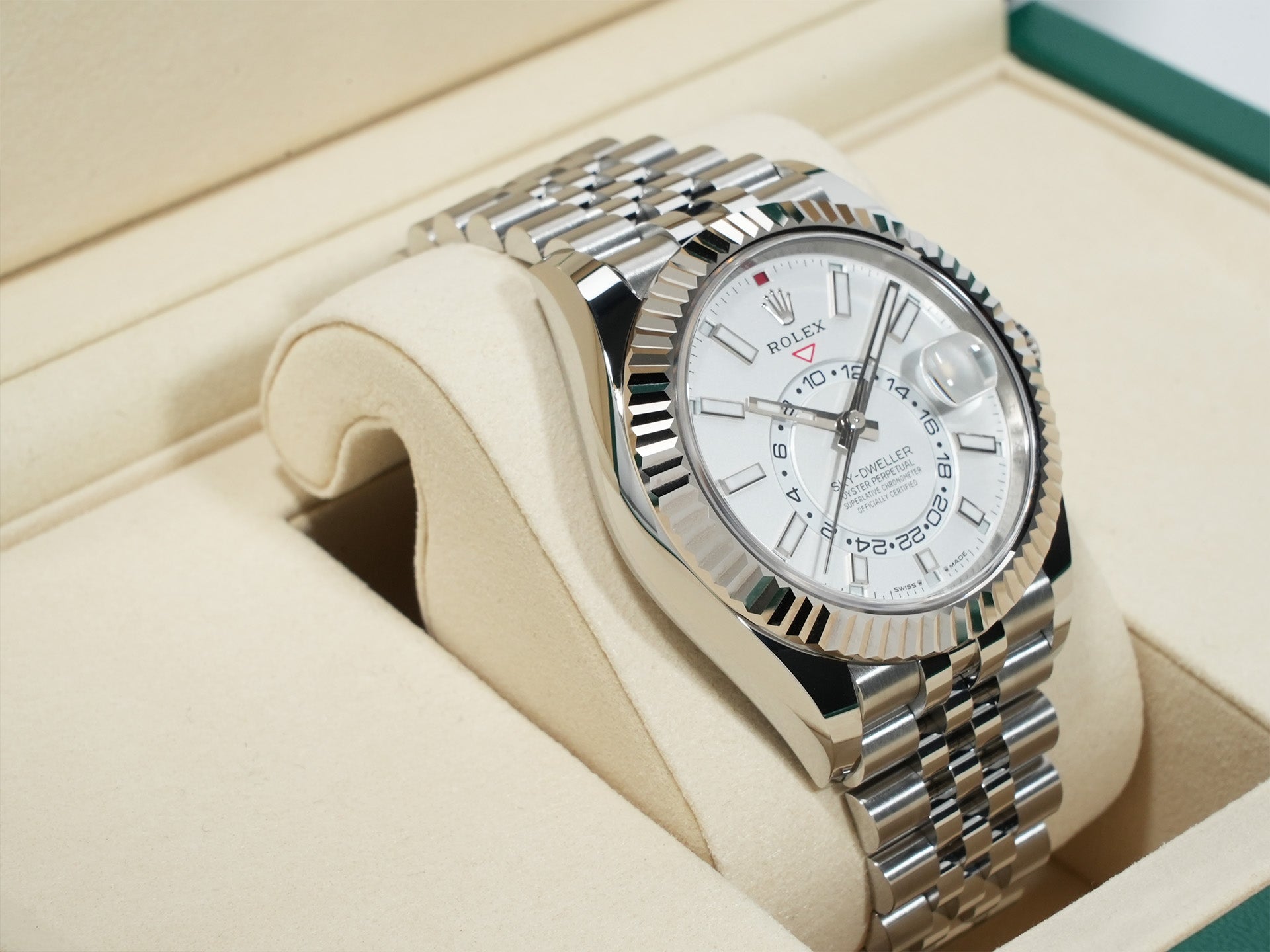 ロレックス スカイドゥエラー Ref.336934 ステンレススチール/ホワイトゴールド ホワイト文字盤 ジュビリーブレスレット 美品 ztkaigzu