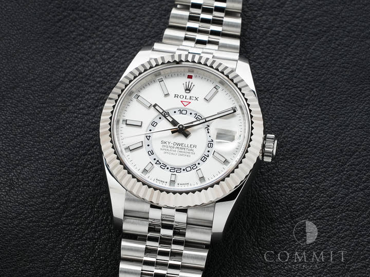ロレックス スカイドゥエラー Ref.336934 ステンレススチール/ホワイトゴールド ホワイト文字盤 ジュビリーブレスレット 美品 ztkaigzu
