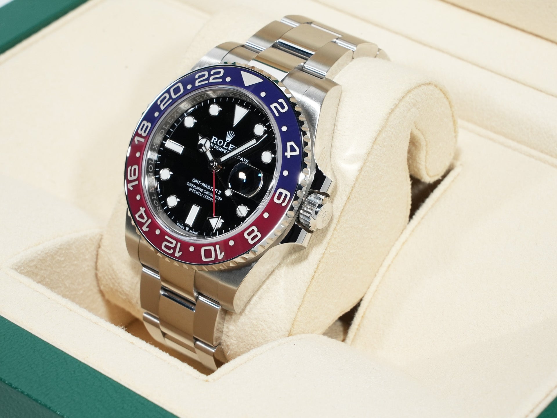 ロレックス GMTマスターII Ref.126710BLRO ステンレススチール ブラック文字盤 オイスターブレスレット 美中古 wagpufvt