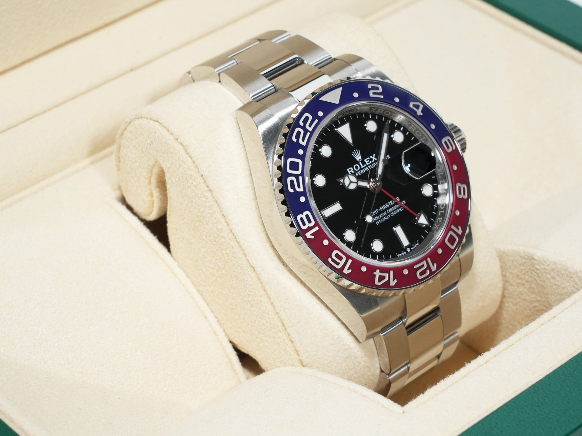 ロレックス GMTマスターII Ref.126710BLRO ステンレススチール ブラック文字盤 オイスターブレスレット 美中古 wagpufvt