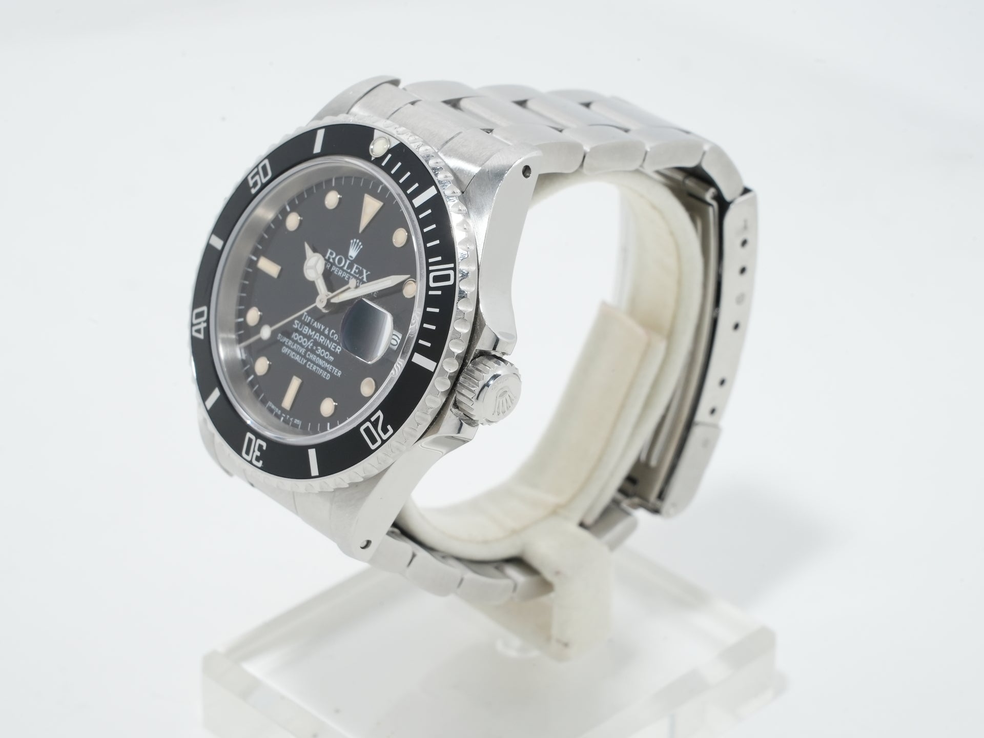 Pre-owned Rolex Submariner Date TIFFANY & CO. Ref. 16610 Stainless Steel Black Dial RF88VPO4