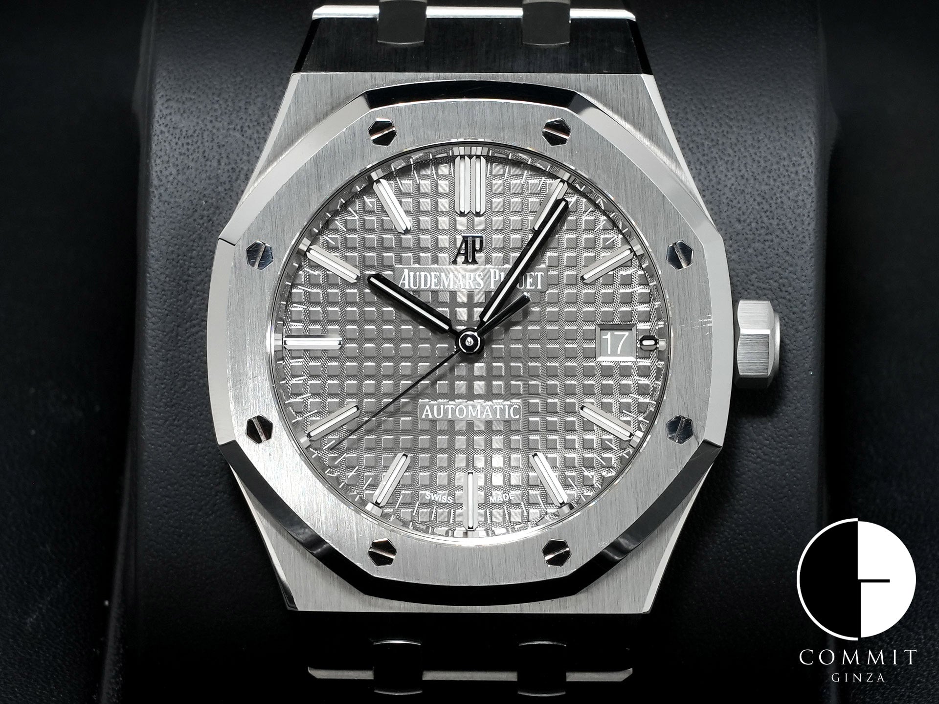 オーデマピゲ ロイヤルオーク Ref.15450ST.OO.1256ST.02 ステンレススチール グレー文字盤 中古 kjf5xfbp