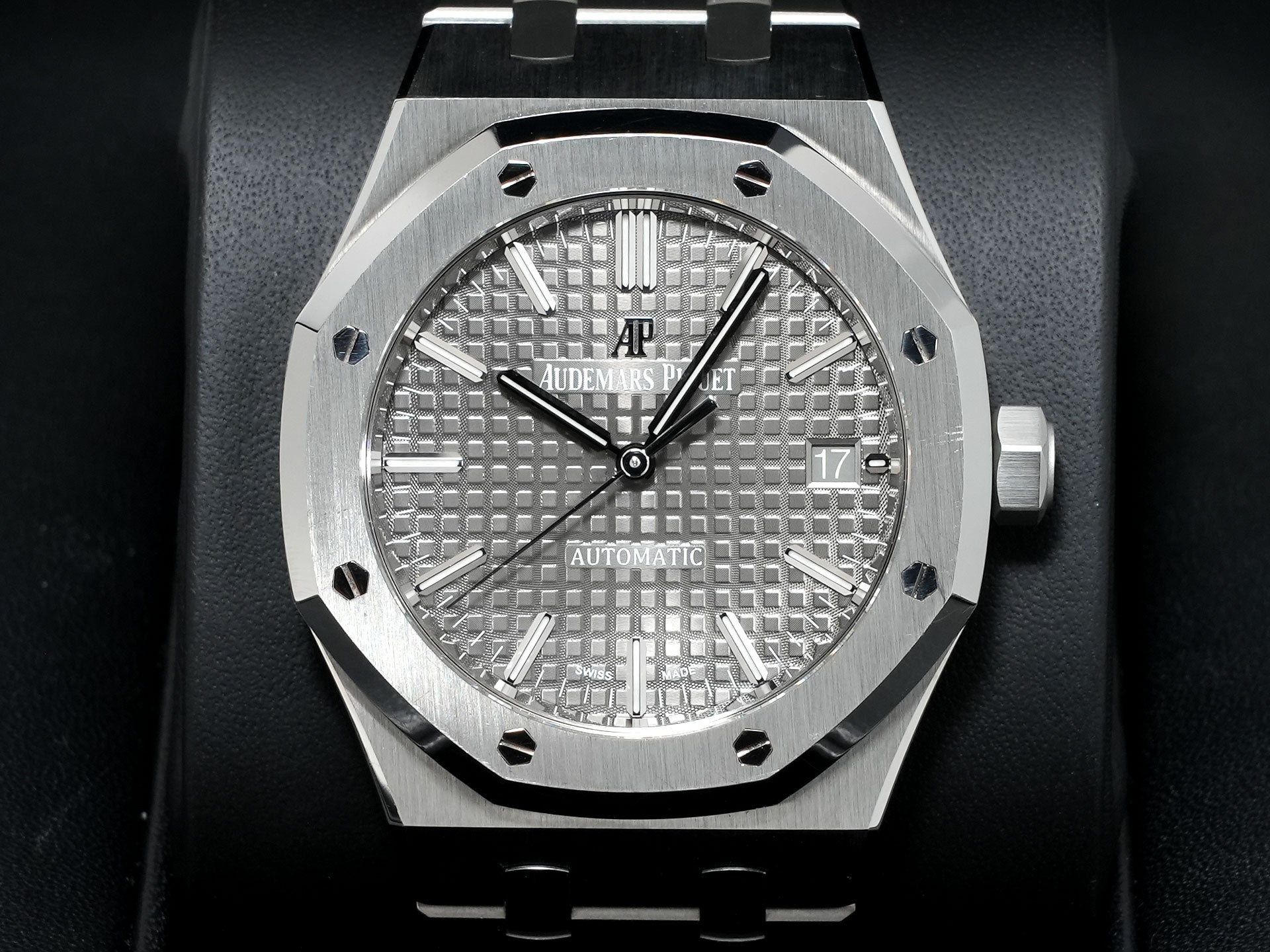 オーデマピゲ ロイヤルオーク Ref.15450ST.OO.1256ST.02 ステンレススチール グレー文字盤 中古 kjf5xfbp