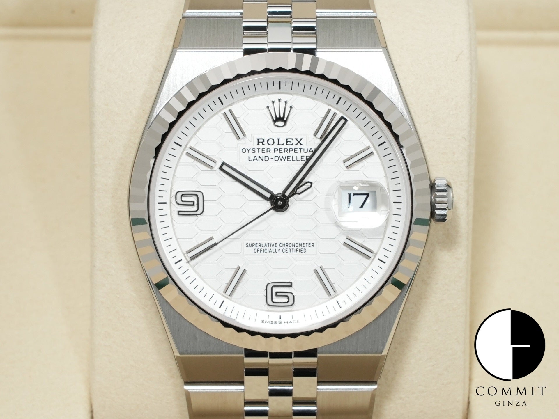 ロレックス ランドドゥエラー Ref.127334 ステンレススチール/ホワイトゴールド ホワイト文字盤 ジュビリーブレスレット 未使用 spa89wt9