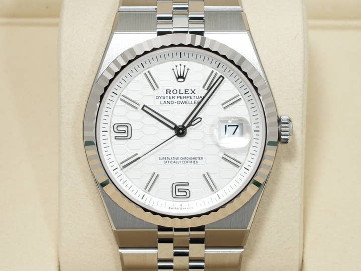 ロレックス ランドドゥエラー Ref.127334 ステンレススチール/ホワイトゴールド ホワイト文字盤 ジュビリーブレスレット 未使用 spa89wt9