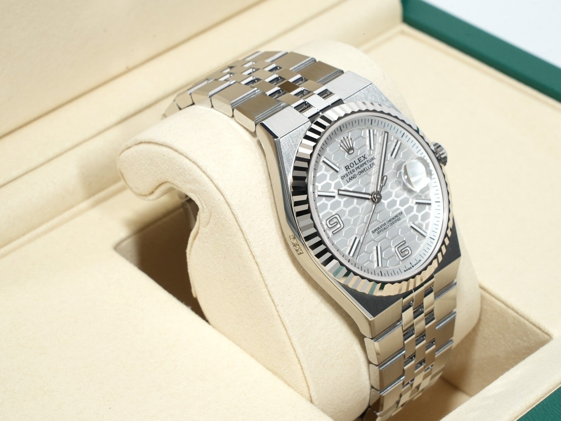 ロレックス ランドドゥエラー Ref.127334 ステンレススチール/ホワイトゴールド ホワイト文字盤 ジュビリーブレスレット 未使用 spa89wt9