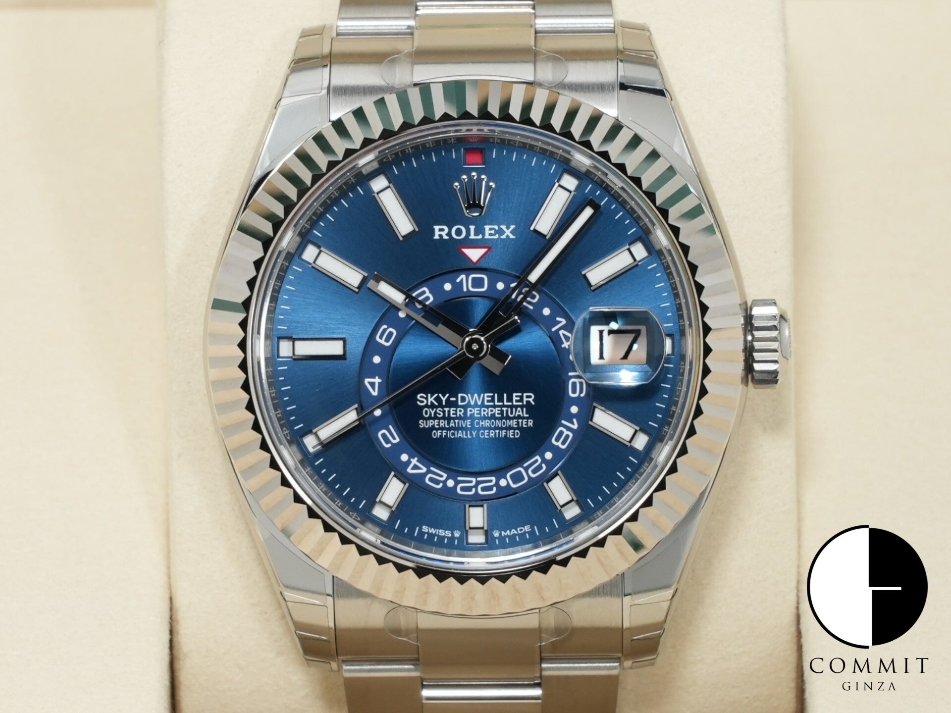 ロレックス スカイドゥエラー Ref.336934 ステンレススチール/ホワイトゴールド ブルー文字盤 オイスターブレスレット 未使用 t6v27hpj