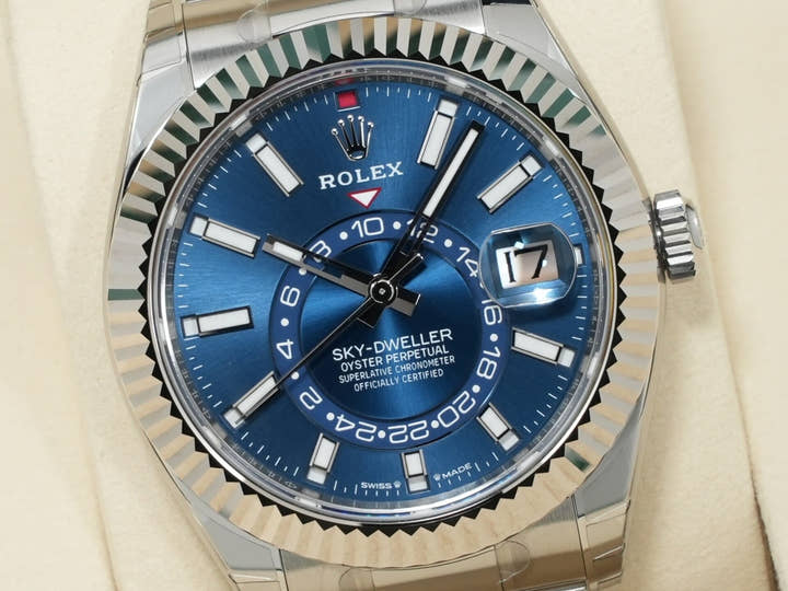 ロレックス スカイドゥエラー Ref.336934 ステンレススチール/ホワイトゴールド ブルー文字盤 オイスターブレスレット 未使用 t6v27hpj