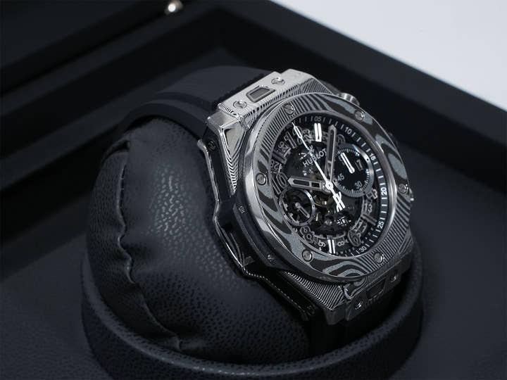 ウブロ ビッグバン ウニコ グルメ Ref.441.DS.1170.NR.GAS22 ダマスカス鋼 スケルトン文字盤 未使用 5ksesph3