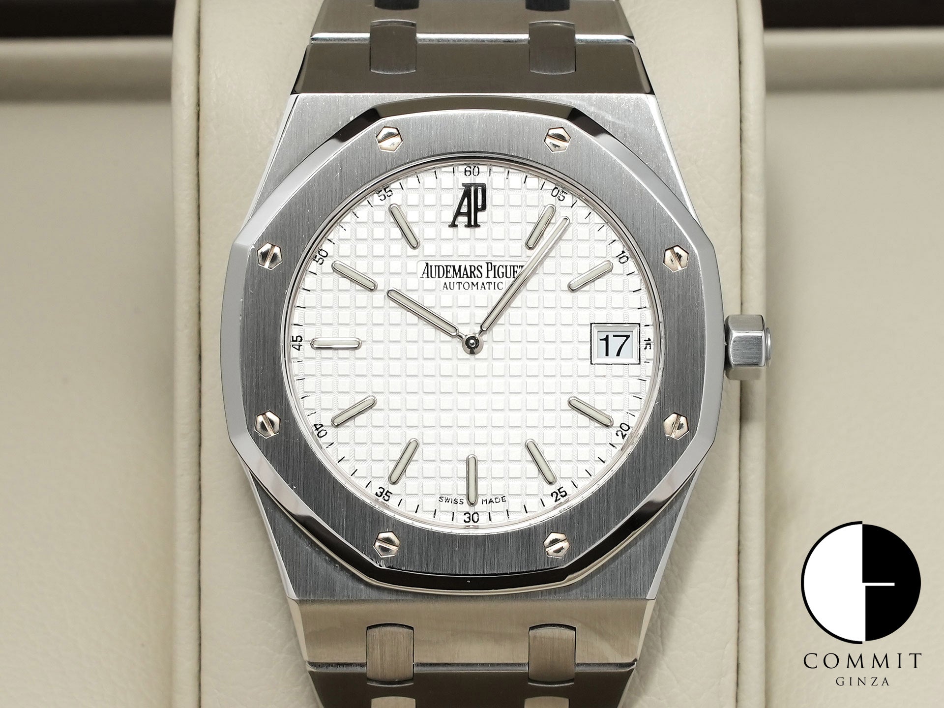 オーデマピゲ ロイヤルオーク ジャンボ エクストラ シン Ref.15202ST.O.0944ST ステンレススチール ホワイト文字盤 美中古 qm2rik7d