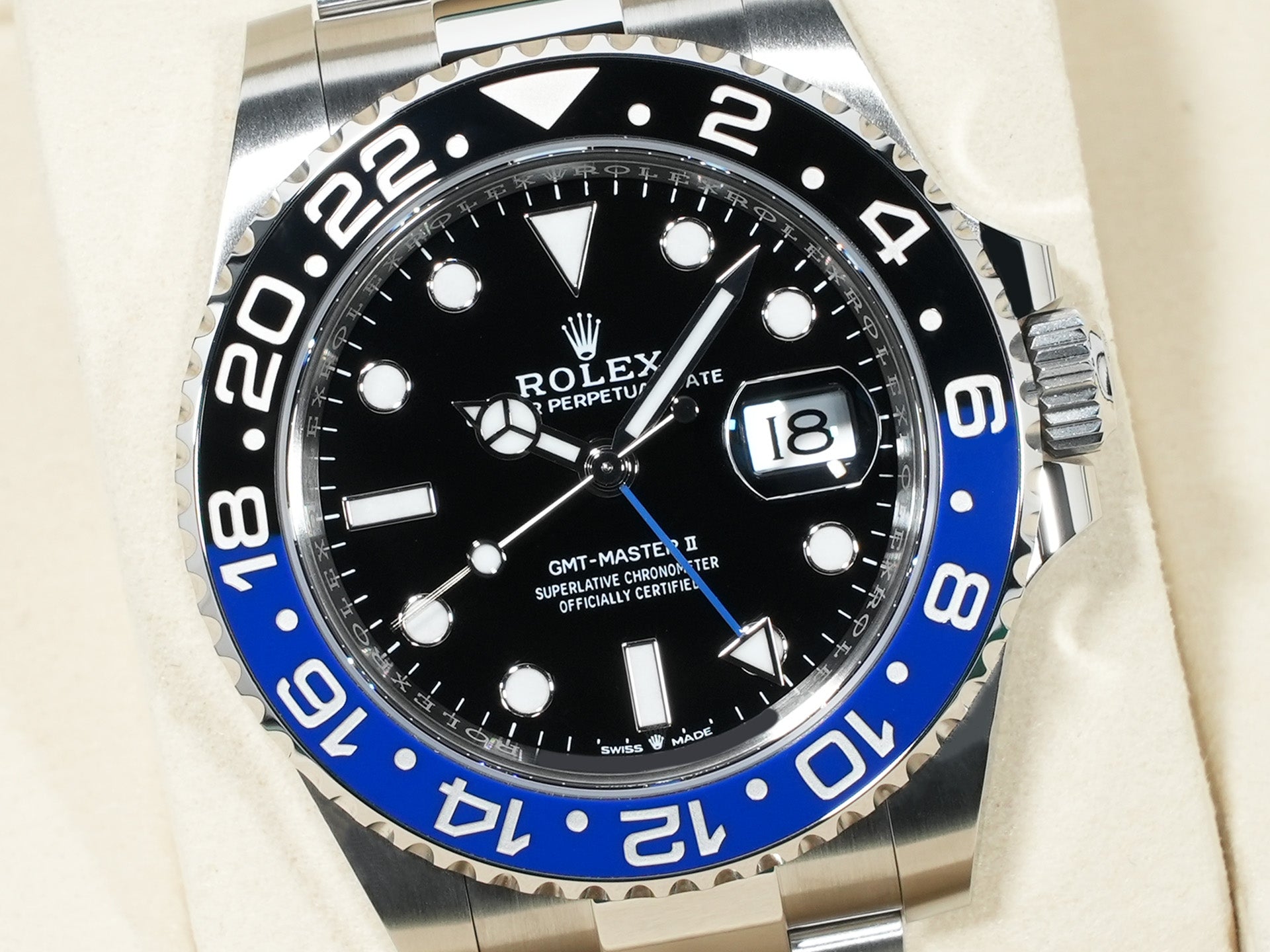 ロレックス GMTマスターII Ref.126710BLNR ステンレススチール ブラック文字盤 オイスターブレスレット 未使用 8pmsnxeo