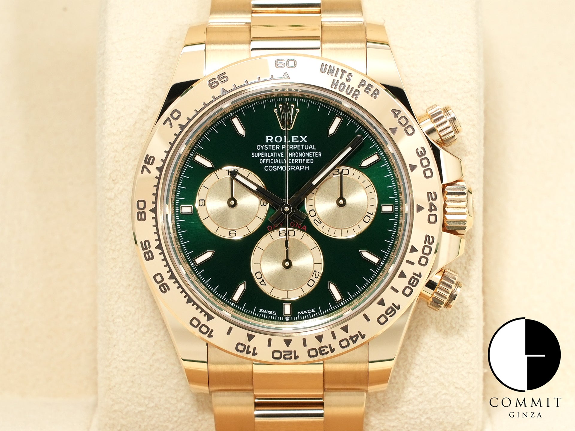 ロレックス デイトナ Ref.126508 イエローゴールド グリーン文字盤 未使用 ktywuiyb