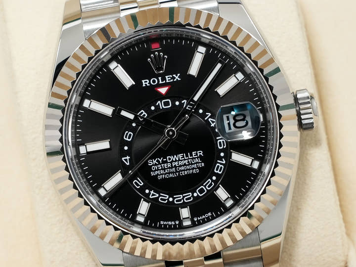 ロレックス スカイドゥエラー Ref.336934 ステンレススチール/ホワイトゴールド ブラック文字盤 ジュビリーブレスレット 中古 isuruare