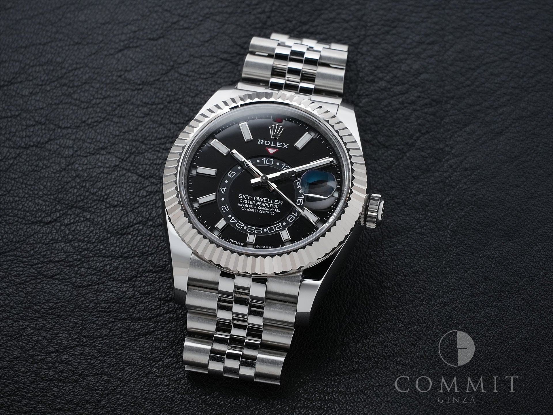 ロレックス スカイドゥエラー Ref.336934 ステンレススチール/ホワイトゴールド ブラック文字盤 ジュビリーブレスレット 中古 isuruare