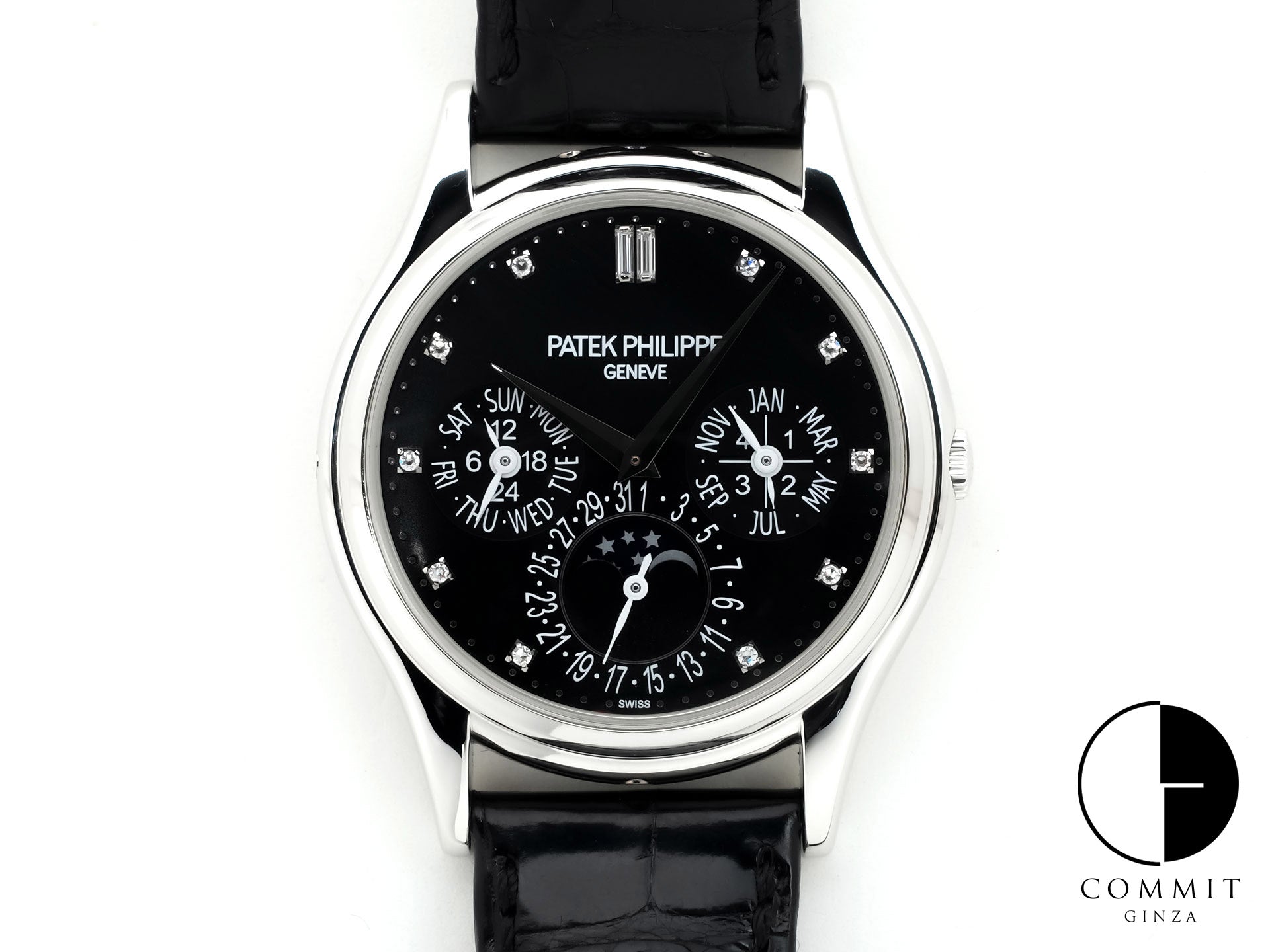 パテックフィリップ パーペチュアルカレンダー Ref.5140P-013 プラチナ ブラック11Pダイヤ文字盤 中古 kifcos5t
