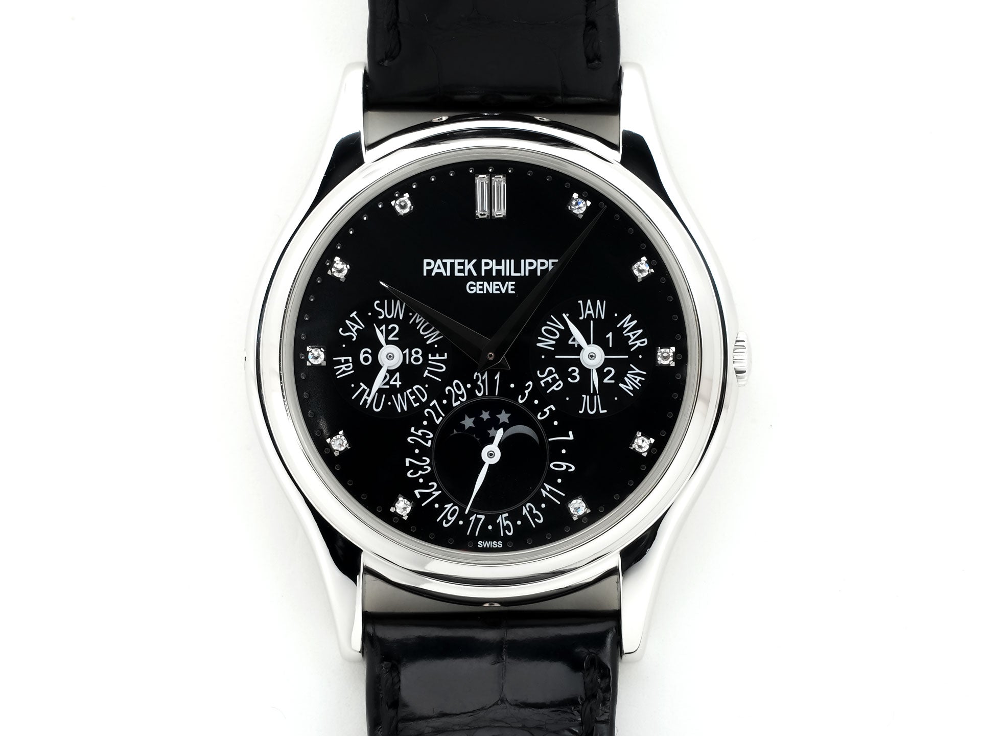 パテックフィリップ パーペチュアルカレンダー Ref.5140P-013 プラチナ ブラック11Pダイヤ文字盤 中古 kifcos5t