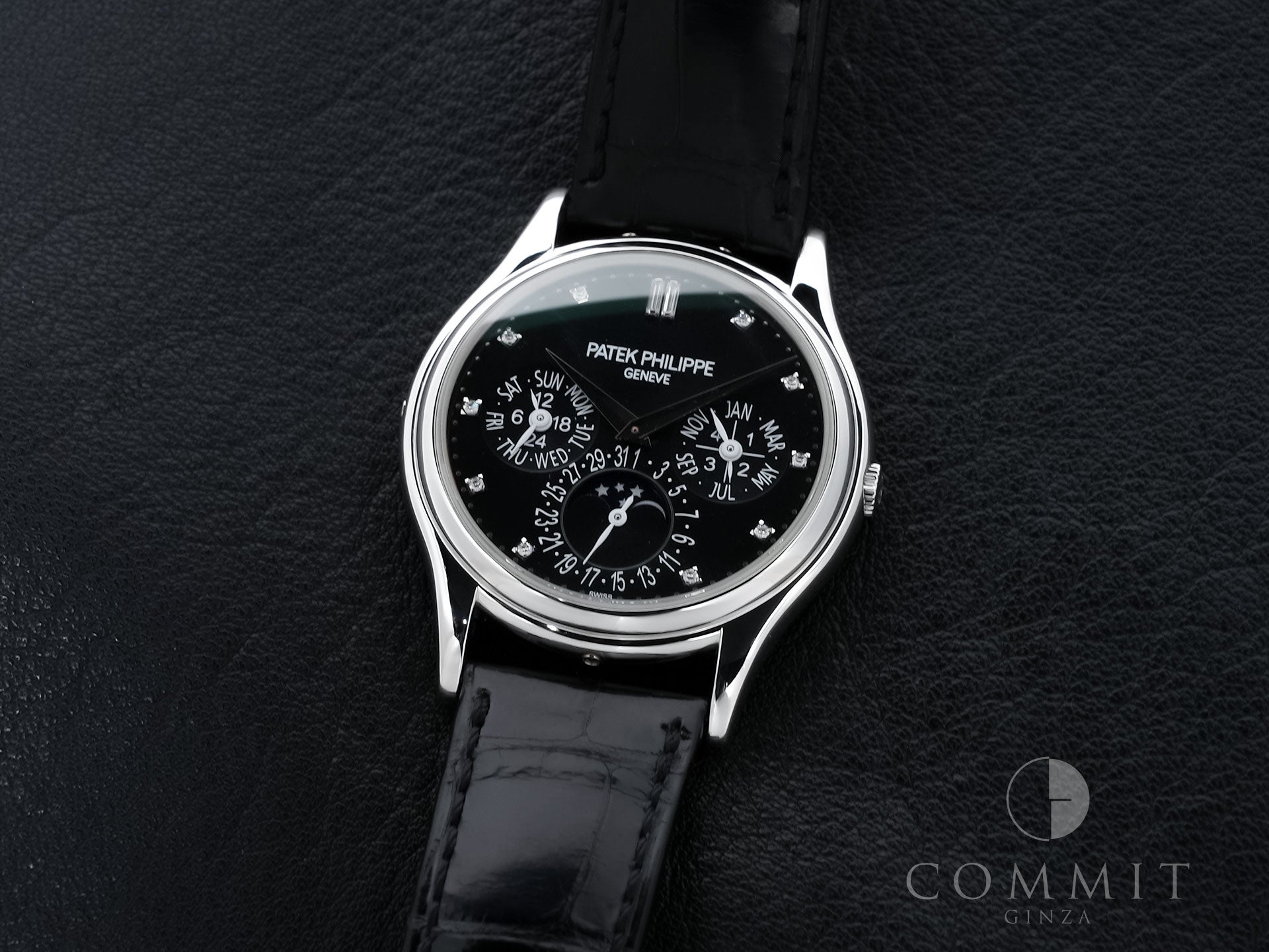 パテックフィリップ パーペチュアルカレンダー Ref.5140P-013 プラチナ ブラック11Pダイヤ文字盤 中古 kifcos5t