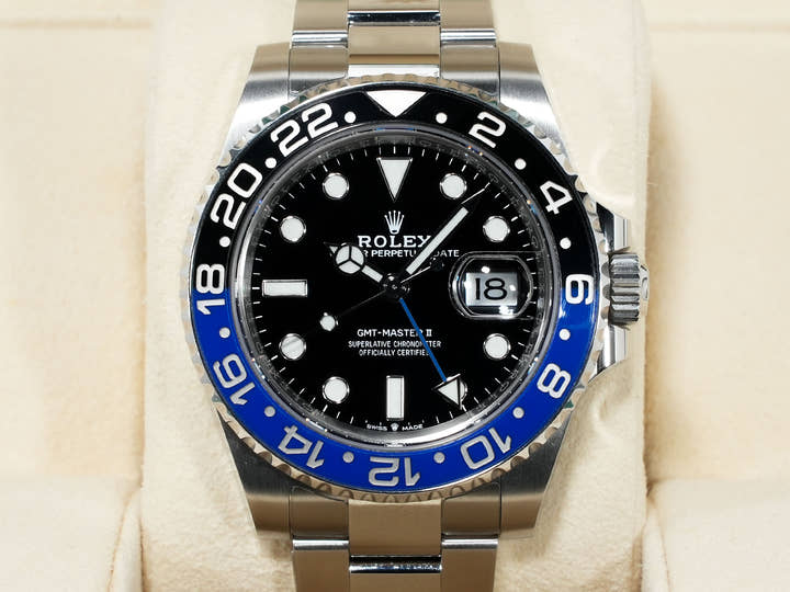 Rolex GMT-Master II Ref. 126710BLNR Stainless Steel Black Dial Oyster Bracelet Excellent Condition 99wnep8e
