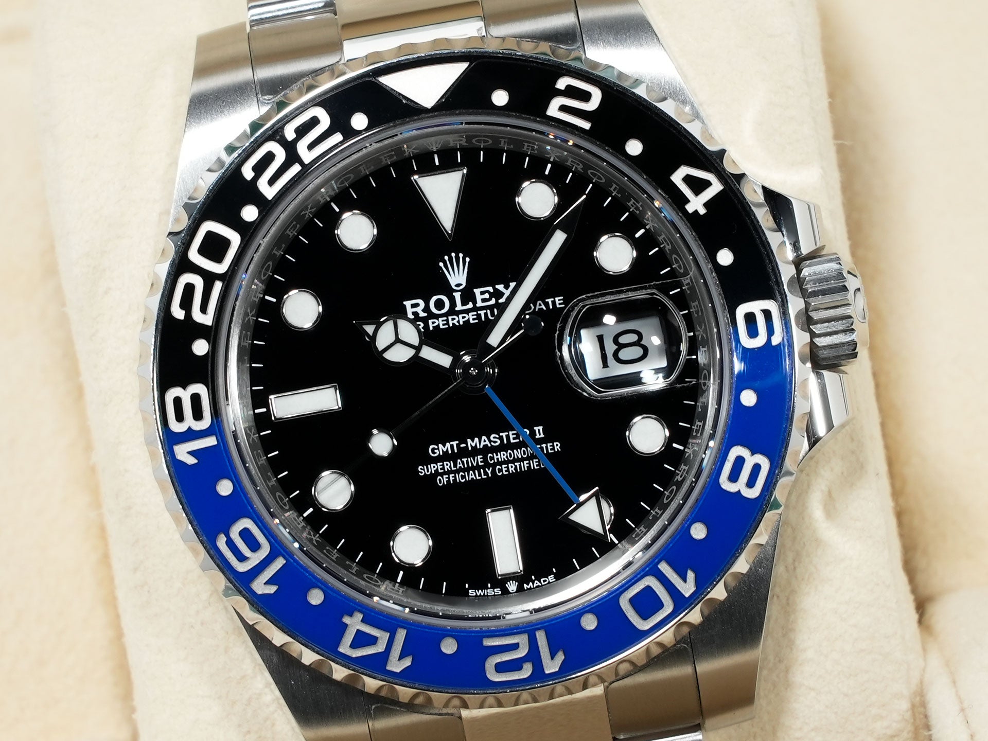 Rolex GMT-Master II Ref. 126710BLNR Stainless Steel Black Dial Oyster Bracelet Excellent Condition 99wnep8e