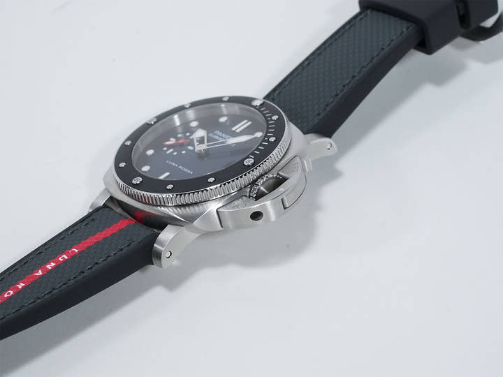 パネライ サブマーシブル ルナ・ロッサ Ref.PAM01565 ステンレススチール ブルー文字盤 極美品 v8egdswg