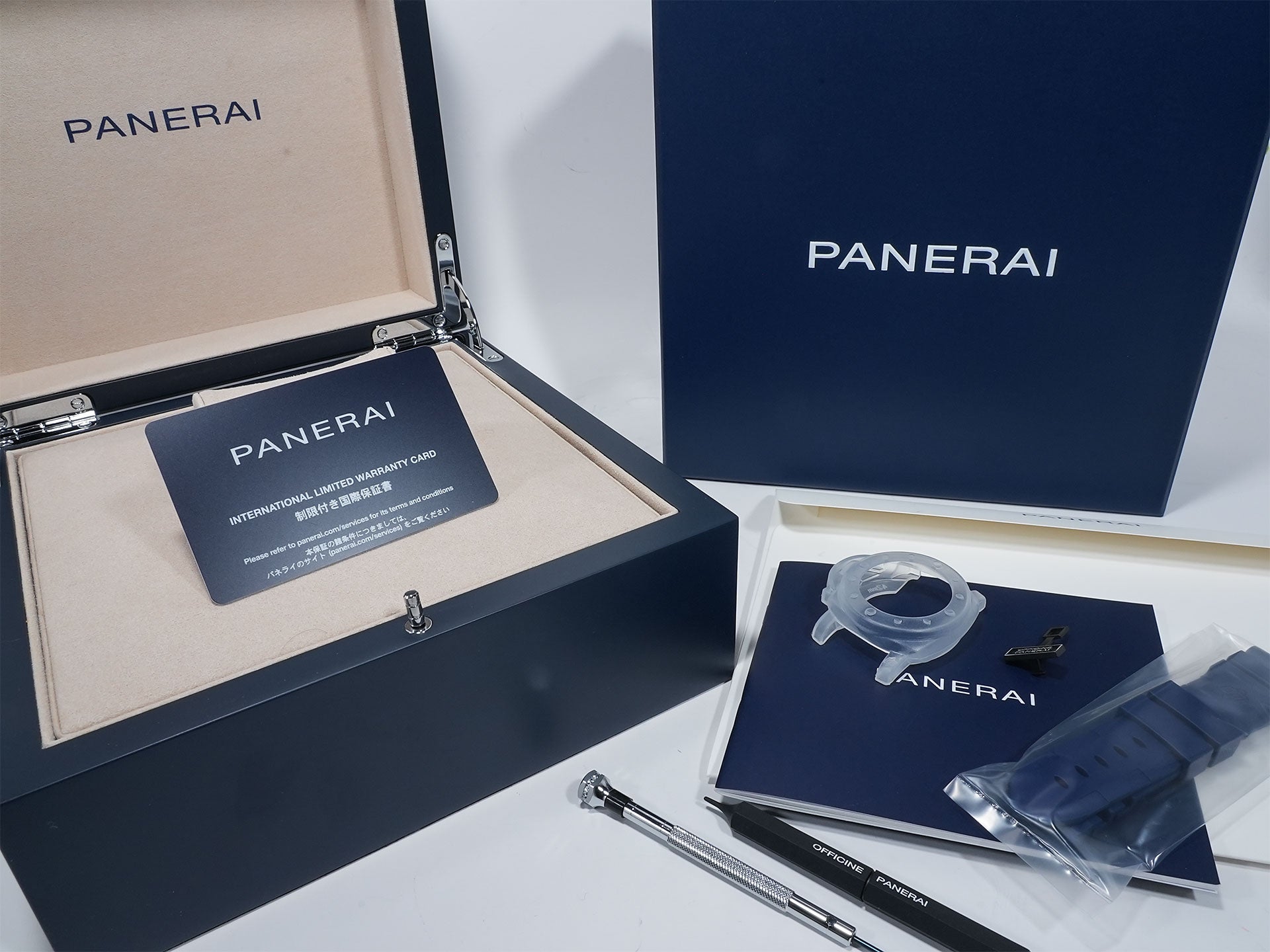 パネライ サブマーシブル ルナ・ロッサ Ref.PAM01565 ステンレススチール ブルー文字盤 極美品 v8egdswg