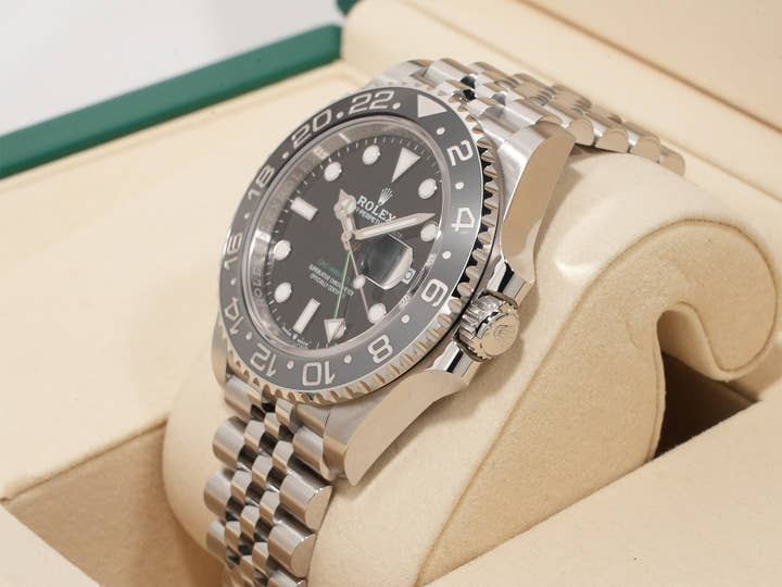 Rolex GMT-Master II Ref. 126710GRNR Stainless Steel Black Dial Jubilee Bracelet Unused pd2vu57u