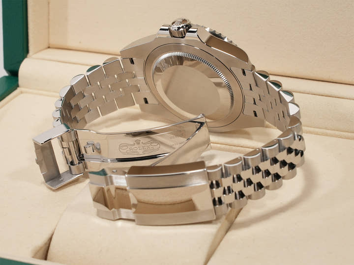 Rolex GMT-Master II Ref. 126710GRNR Stainless Steel Black Dial Jubilee Bracelet Unused pd2vu57u