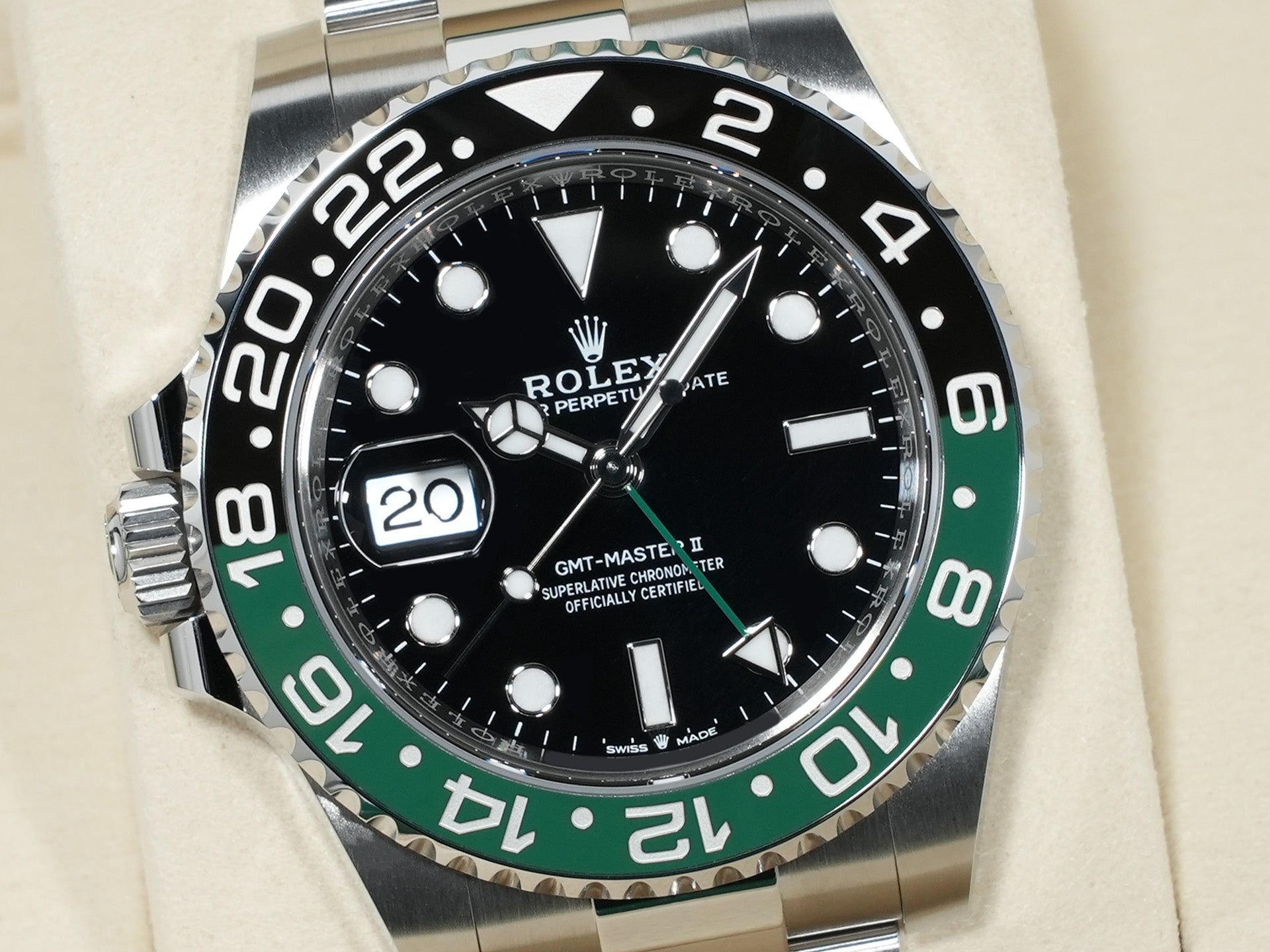 Rolex GMT-Master II Ref. 126720VTNR Stainless Steel Black Dial Oyster Bracelet Unused isbbigxm